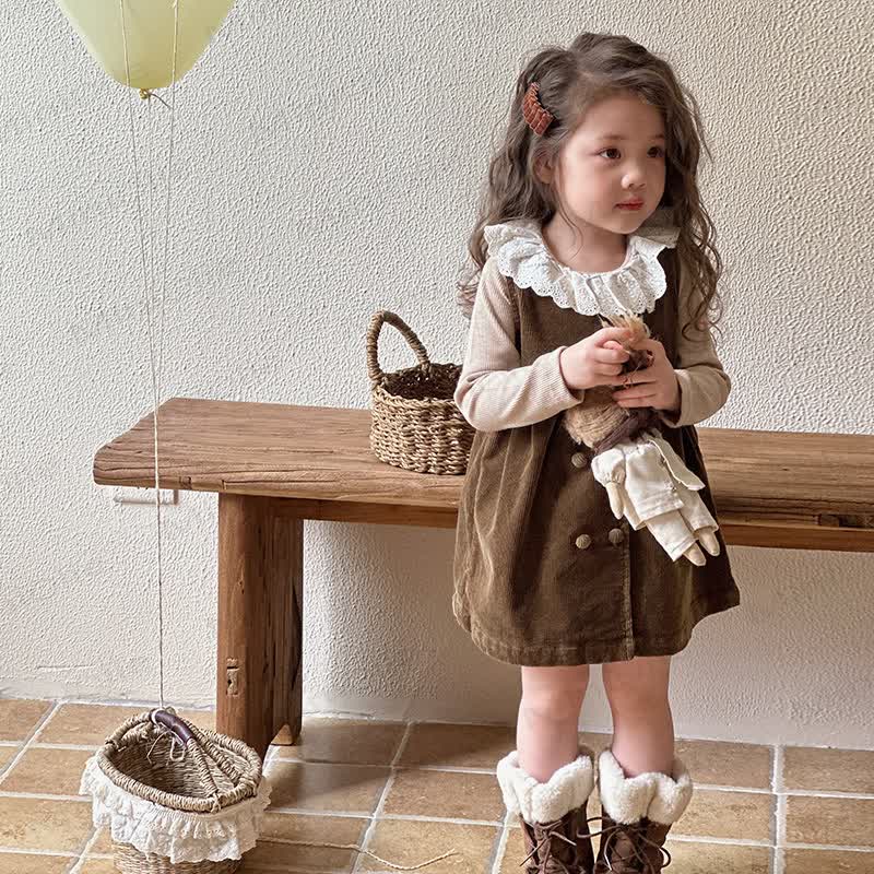 Baby Toddler Girl Cord Sleeveless Sweet Dress - image 1