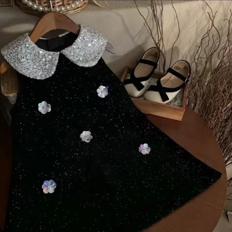 Toddler Girl Flower Baby Collar Sleeveless Dress - image 2