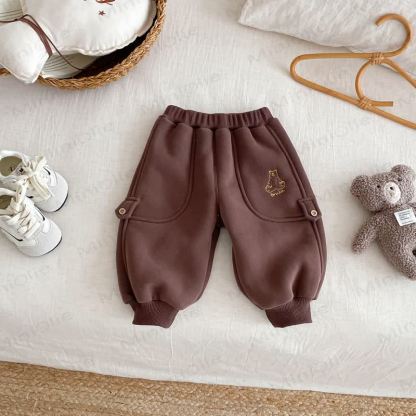 Baby Toddler Animal Fleece Lined Jogger Pants - Brown - 5-7T - image 12
