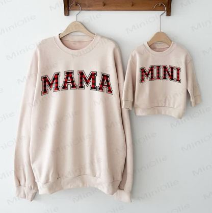 MAMA/MINI  Mommy and Me Baby Casual Beige Family Sweatshirt - Beige - Adult Sweatshirt: XL - image 1