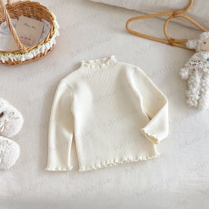 Toddler Girl Flower Flying Sleeves Fleece Dress - Beige Top - 5-7T - image 10