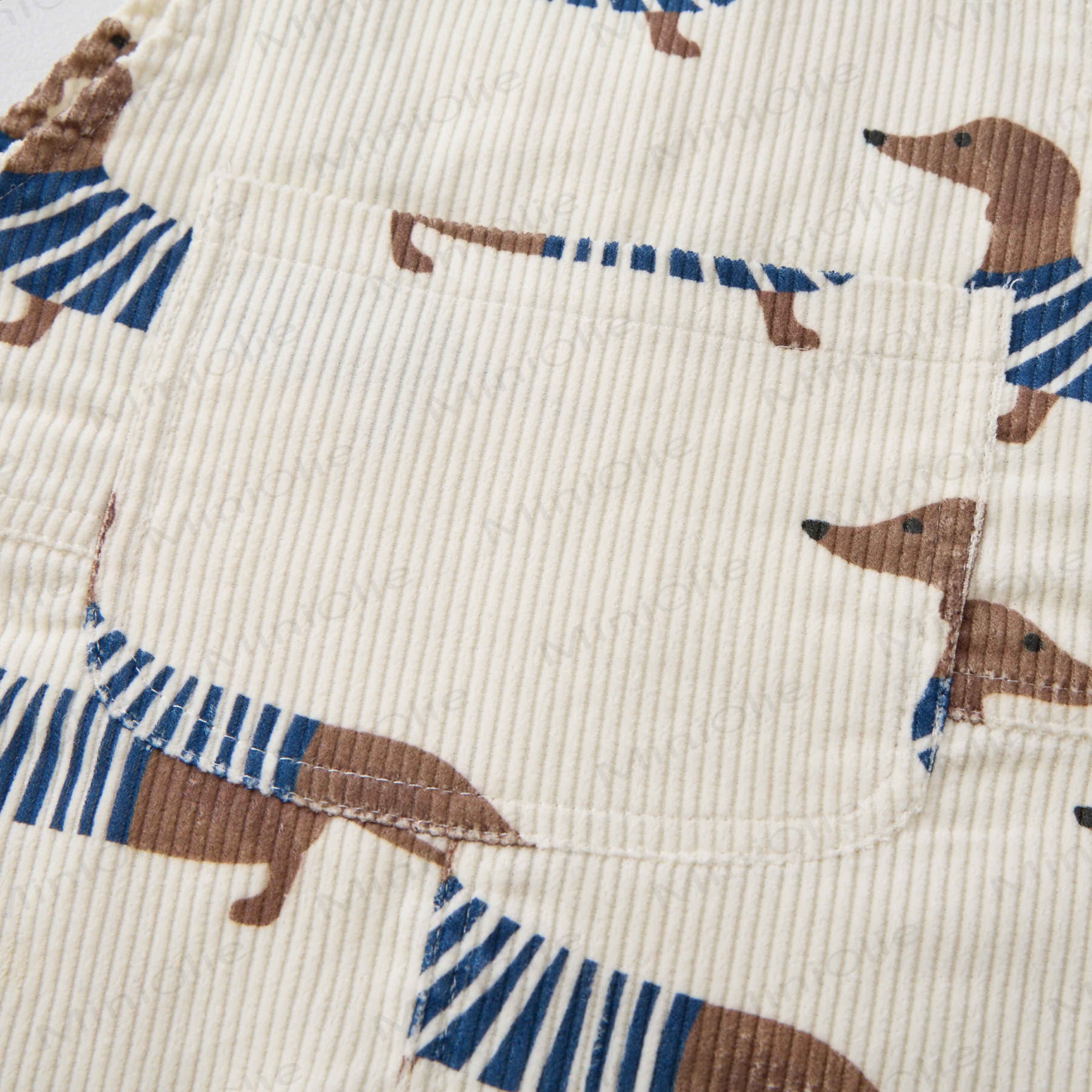 Baby Toddler Dachshund Corduroy Overalls  - image 3
