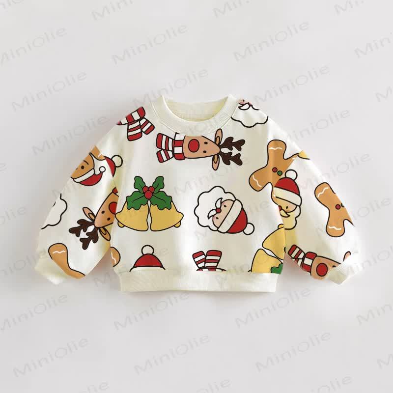 Baby Toddler Christmas Elements Collection Sweatshirt - Cream - 3-5T - image 1