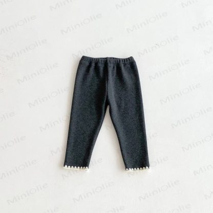 Baby Toddler Girl Knit Lace Fleece Lined Leggings - image 11