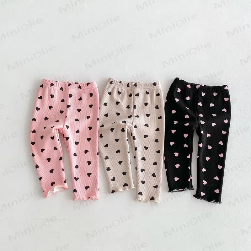 Baby Toddler Girl Heart Fleece Lined Leggings - image 4