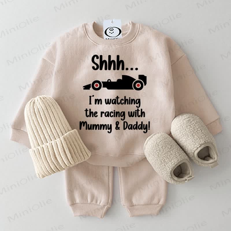 SHHH Baby Car Beige 2-piece Set - Beige - 2-3T - image 1