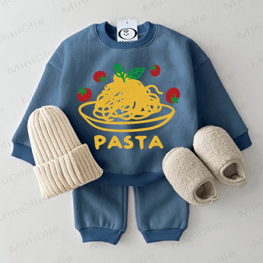 PASTA Baby Sweatshirt and Pants 2-piece Blue Set - Blue - 2-3T - image 1