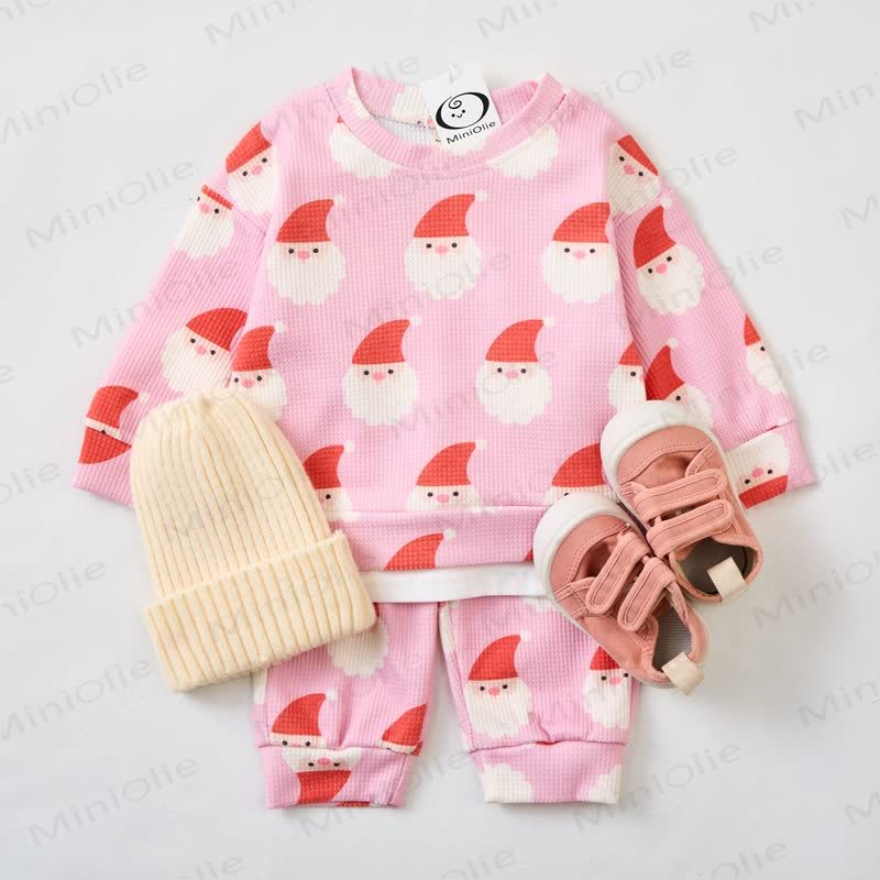 Baby Pink Santa Claus 2-piece Set - Pink - 3-5T - image 1
