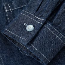Kid Boy Solid Color Vintage Denim Shirt - image 4