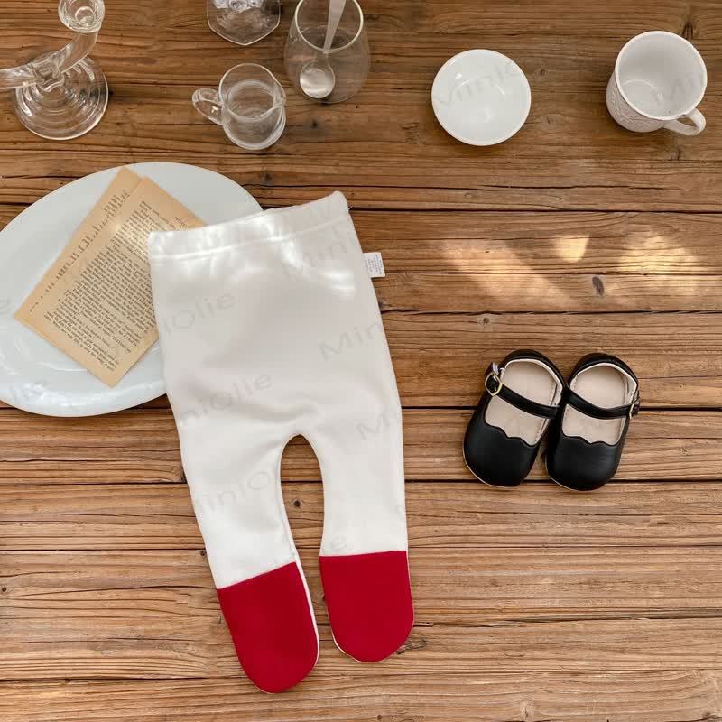 Baby Toddler Fleece Lined Red Romper Dress & Leggings - Red Leggings - 18-24M - image 3