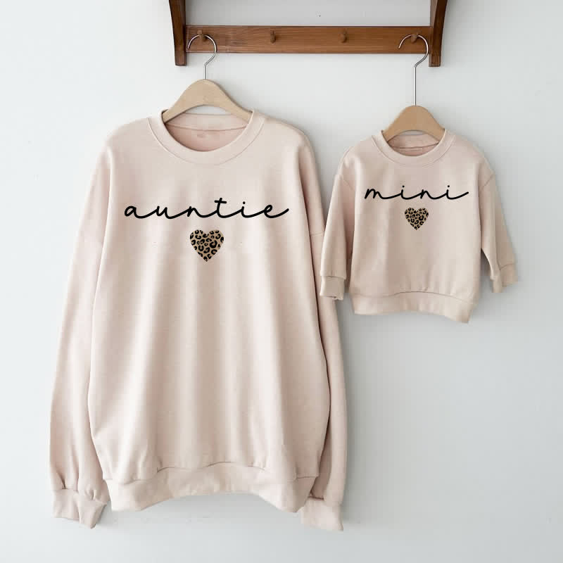 AUNTIE MINI Baby Beige Family Sweatshirt - Beige - Baby Sweatshirt: 2-3T - image 1