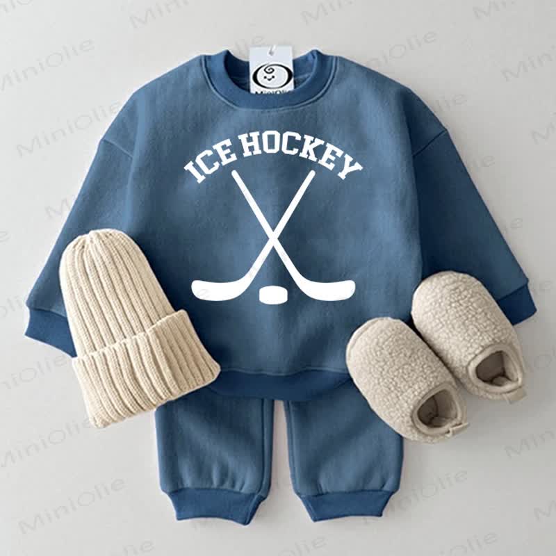 ICE HOCKEY Baby Sweatsuit 2-piece Set - Blue - 2-3T - image 1