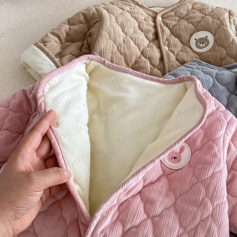 Baby Scarf Cute Cartoon Quilted Romper - image 7