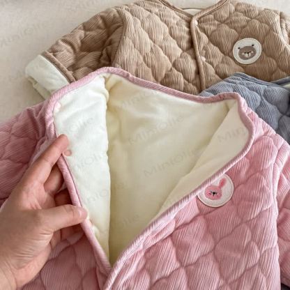 Baby Scarf Cute Cartoon Quilted Romper - image 7