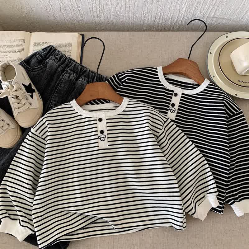  Baby Toddler Striped Crew Neck T-shirt - image 1