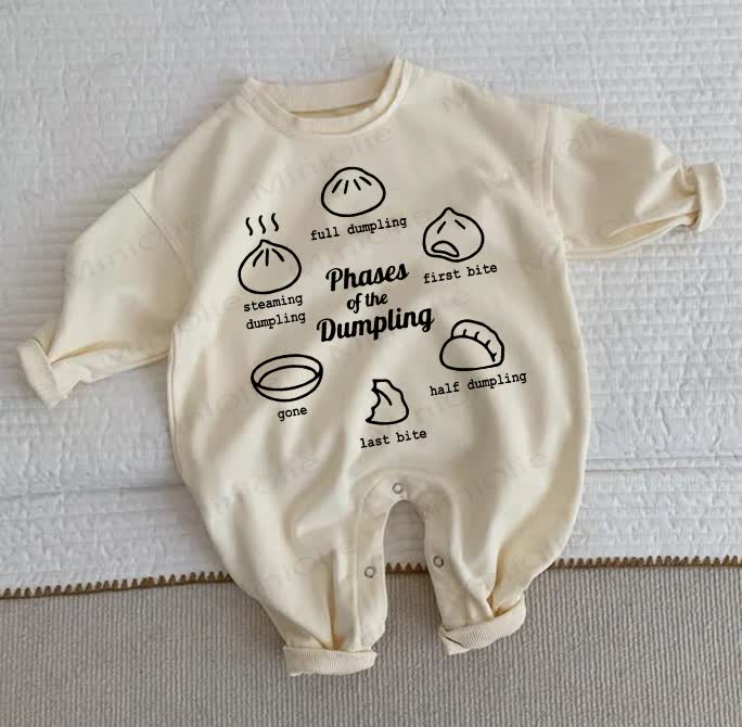 PHASES OF THE DUMPLING Baby Funny Beige Romper - Beige - 2-3T - image 1