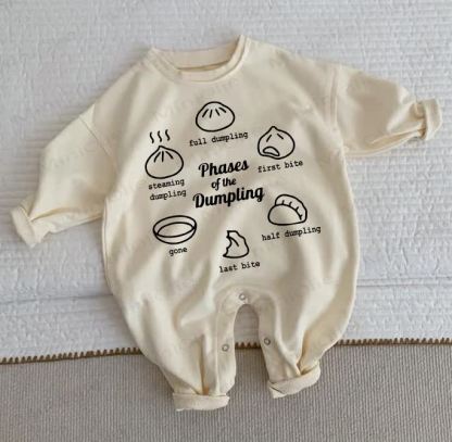 PHASES OF THE DUMPLING Baby Funny Beige Romper - Beige - 2-3T - image 1