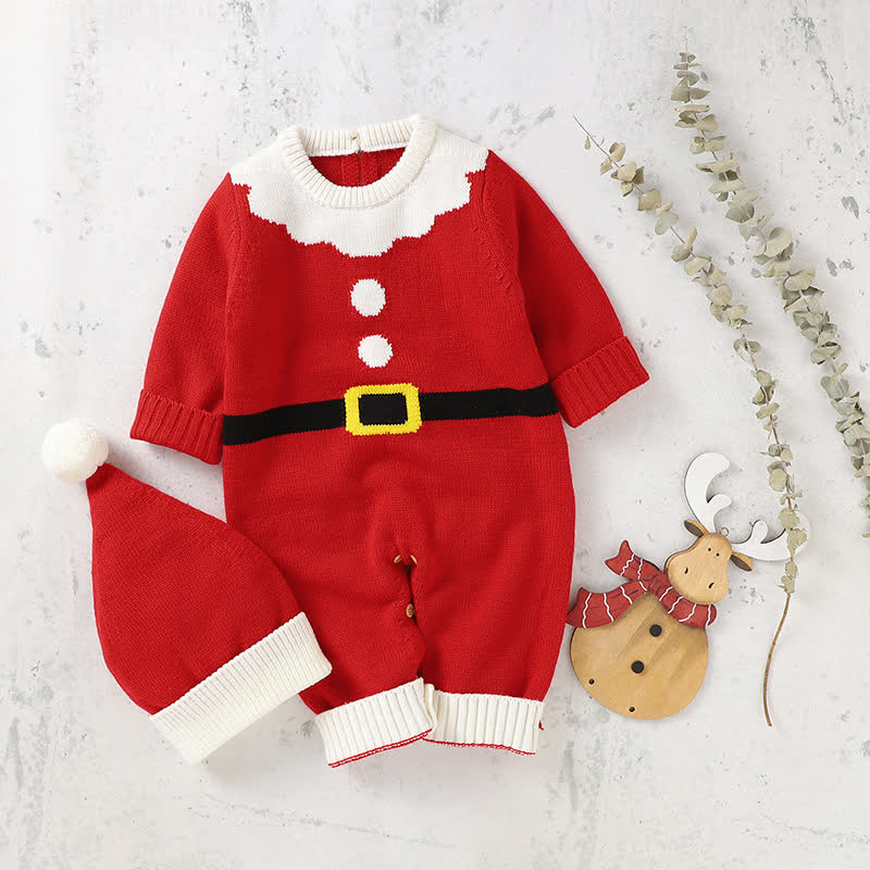  Baby Knitted Christmas Romper - image 1