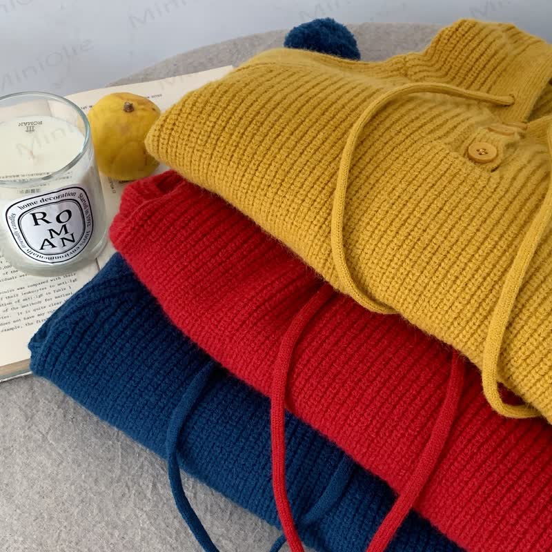 Baby Toddler Solid Color Hooded Sweater - image 4