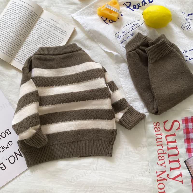Baby Boy Stripe Crew Neck 2-piece Set - image 5