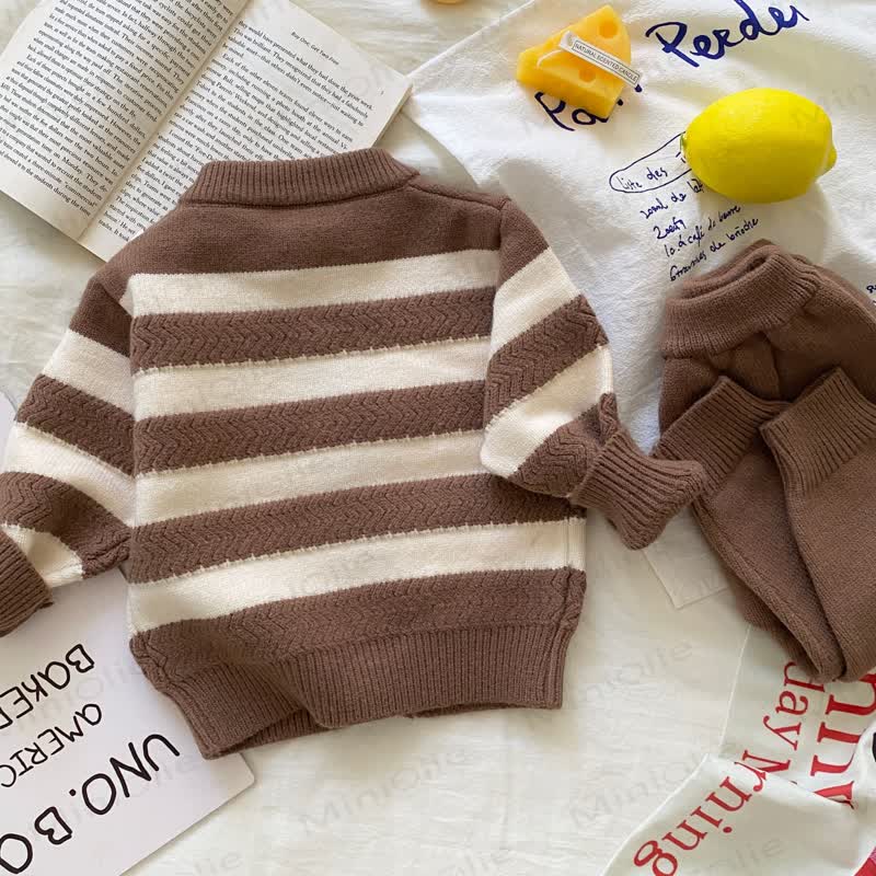 Baby Boy Stripe Crew Neck 2-piece Set - image 3