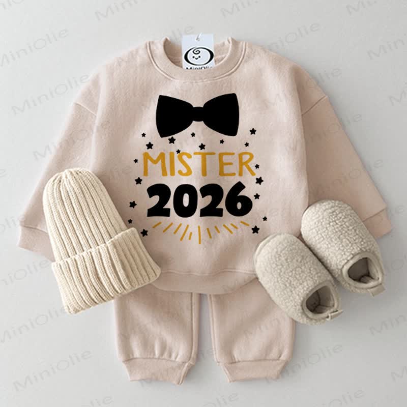 MISTER 2026 Baby Bow Beige 2-piece Set - Beige - 2-3T - image 1