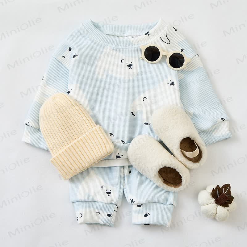 Baby Bear Blue Waffle 2-piece Set - image 2
