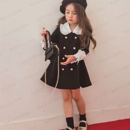 Toddler Girl Ruffles Black Dress  - image 2