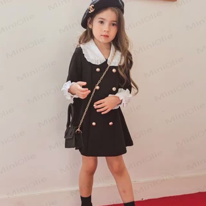 Toddler Girl Ruffles Black Dress  - image 4