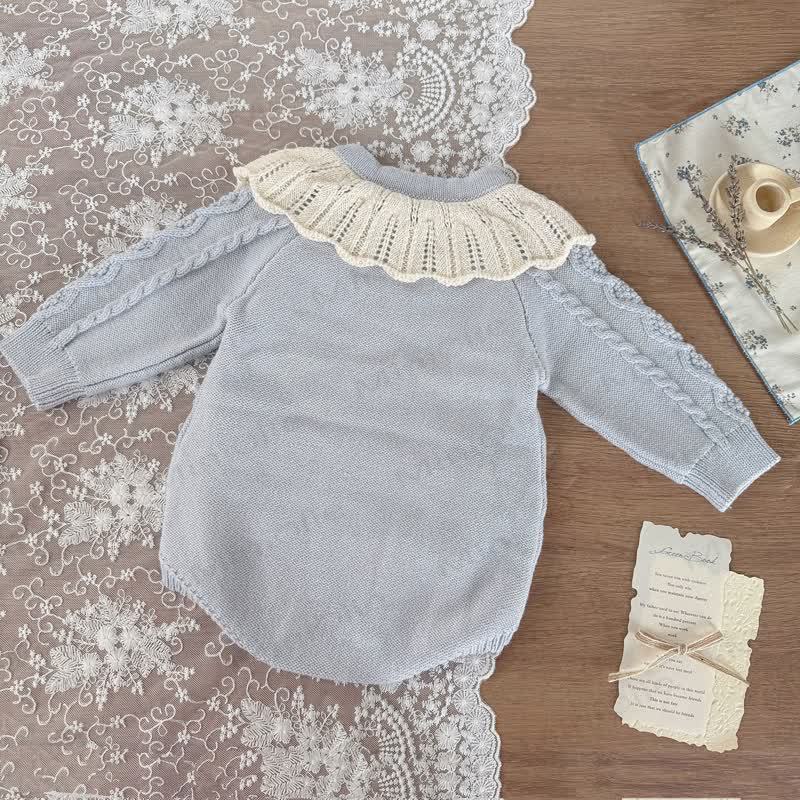 Baby Flower Emboidered Knit Bodysuit - image 4