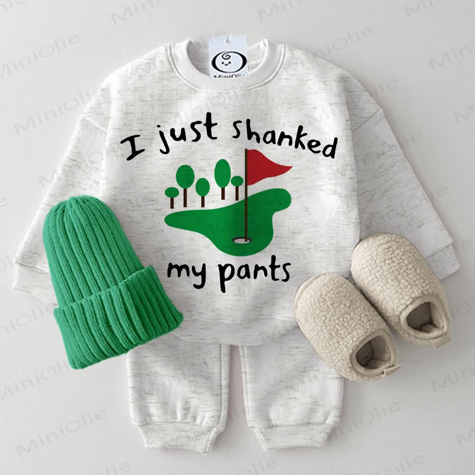 I JUST SHANKED MY PANTS Baby Sweatshirt 2-piece Grey Set - Light Grey - 2-3T - image 1