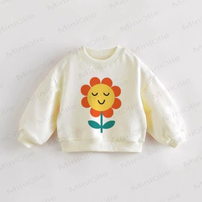 Baby Toddler Sunflower Sweatshirt - Cream - 3-5T - image 1