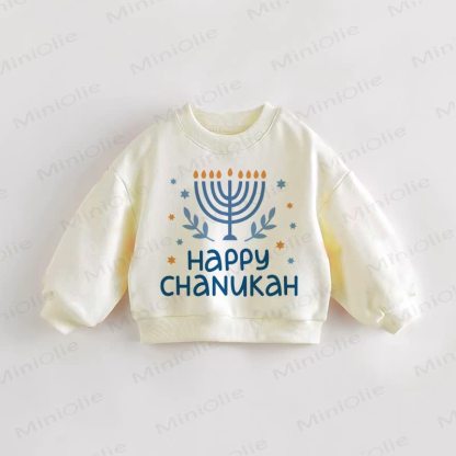 HAPPY CHANUKAH Baby Cream Sweatshirt - Cream - 3-5T - image 1