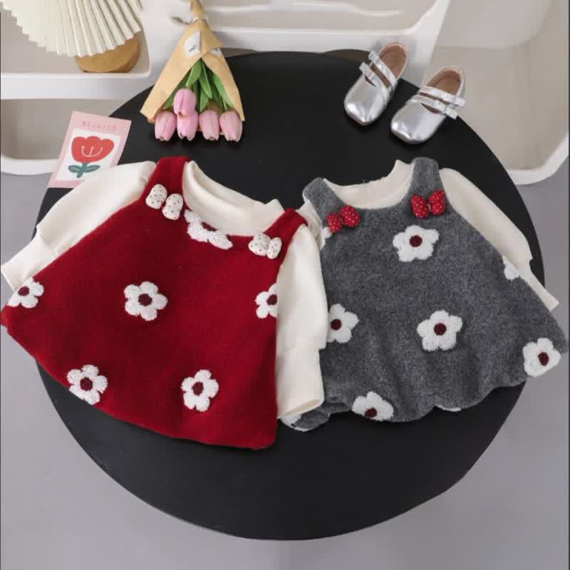 Baby Girl Flower Bow Sleeveless Dress - image 1