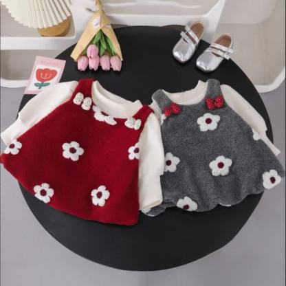 Baby Girl Flower Bow Sleeveless Dress - image 1