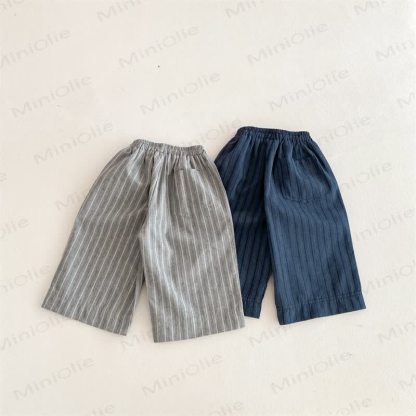 Baby Toddler Striped Linen Loose Pants - image 2