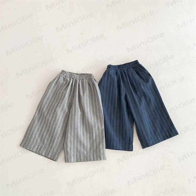 Baby Toddler Striped Linen Loose Pants - image 1