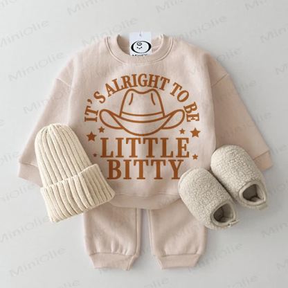IT'S ALRIGHT TO BE LITTLE BITTY Baby Beige 2-piece Set - Beige - 2-3T - image 1
