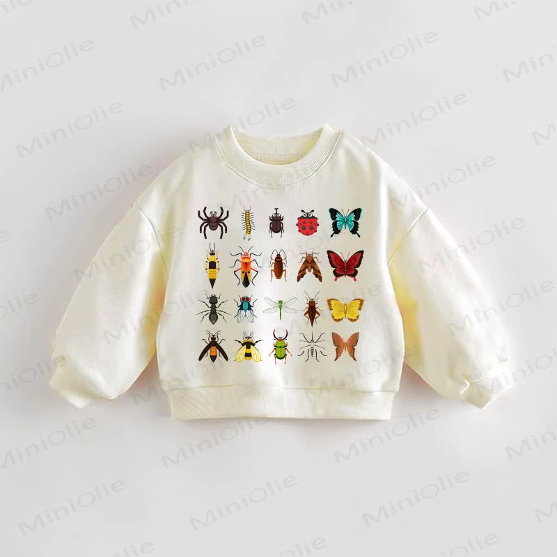 Baby Toddler Insect Sweatshirt - Cream - 3-5T - image 1