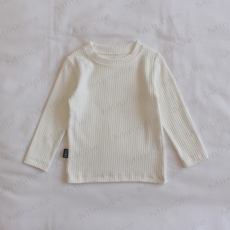  Baby Toddler Girl Solid Color Stripes T-shirt - White - 5-7T - image 2