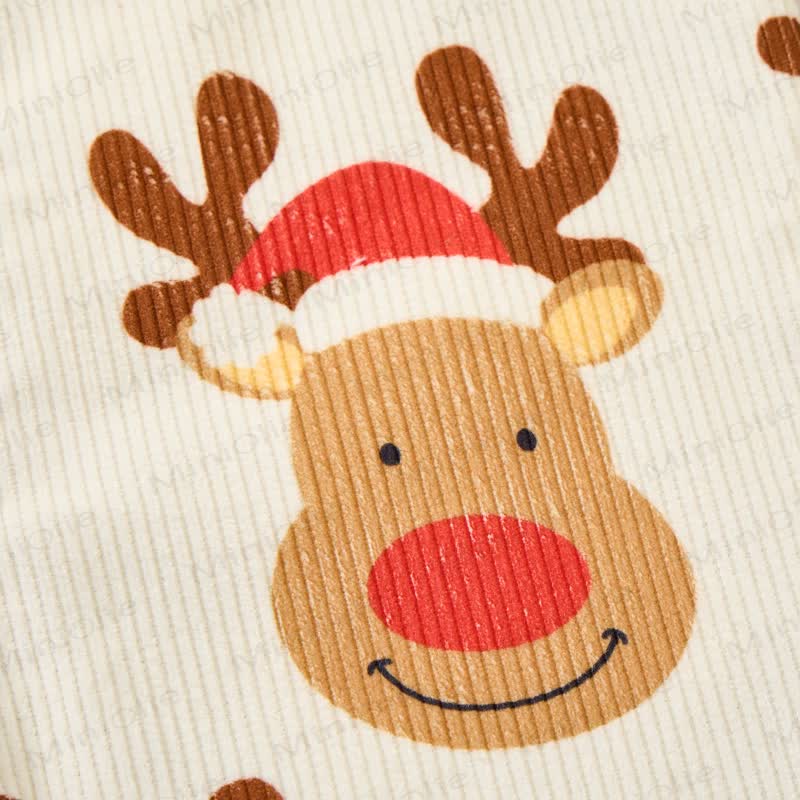 Baby Toddler Reindeer Corduroy Overalls - image 5