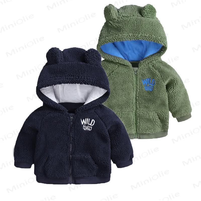 Baby Solid Color Lamb Fleece Outerwear - image 1