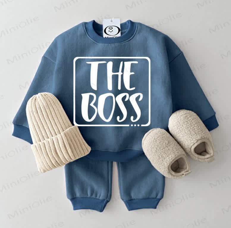 THE BOSS Baby Sweatshirt 2-piece Blue Set - Blue - 2-3T - image 1