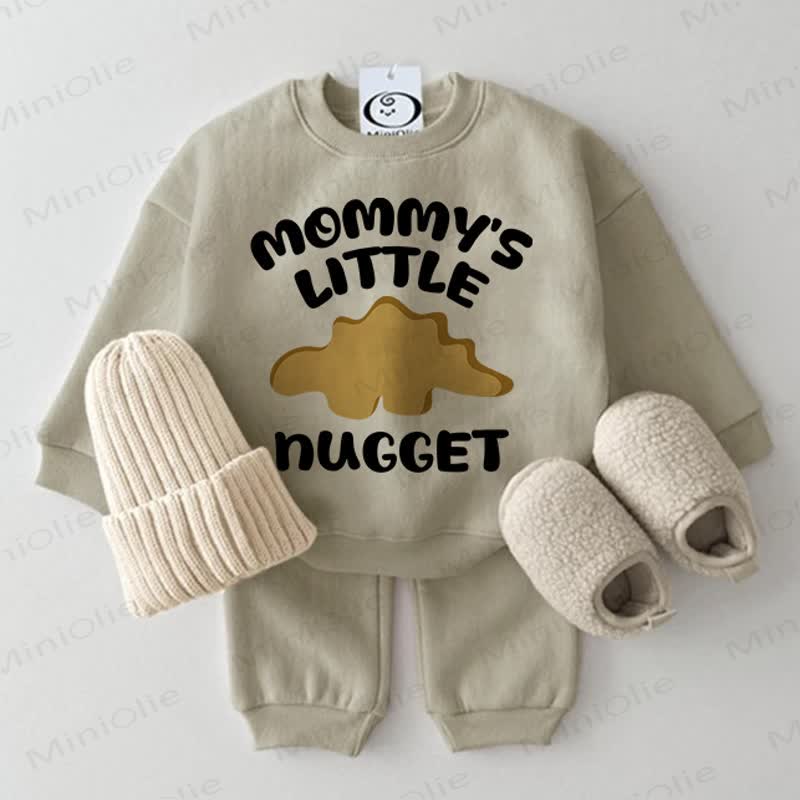 MOMMY'S LITTLE NUGGET Baby Dinosaur Grey Green 2-piece Set - Grey Green - 2-3T - image 1