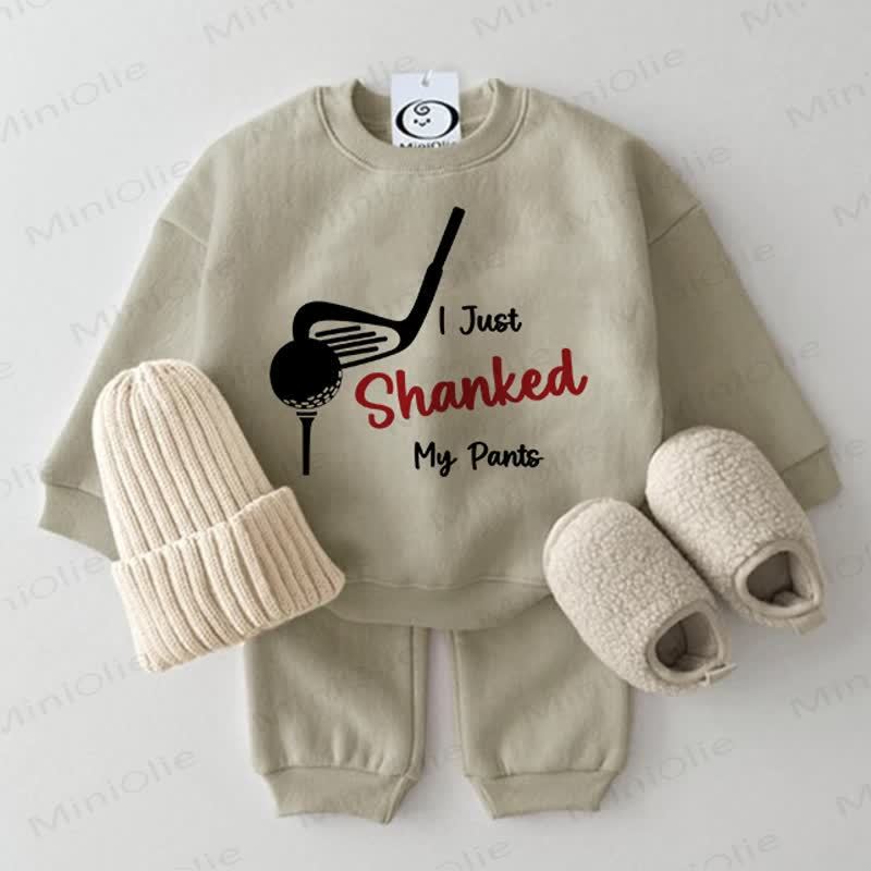 I JUST SHANKED MY PANTS Baby Golf Grey Green 2-piece Set - Grey Green - 2-3T - image 1