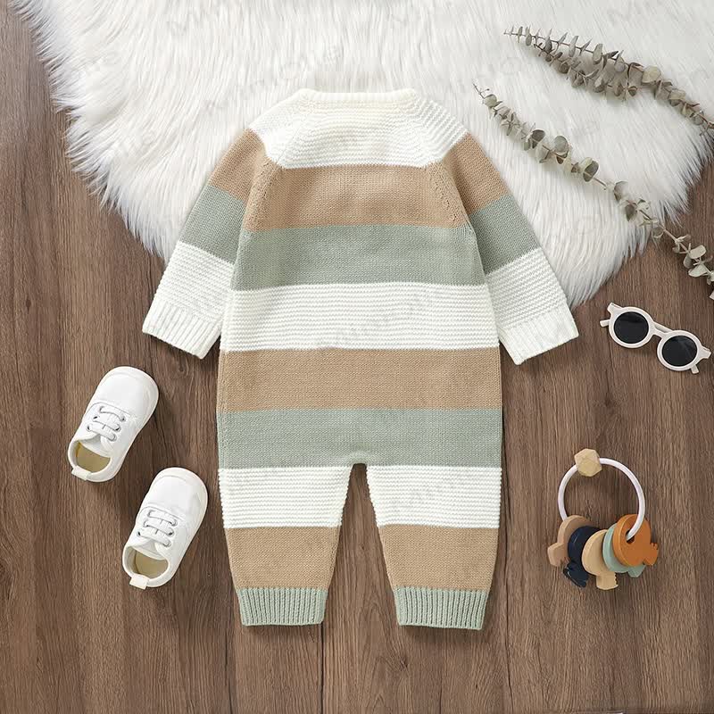 Baby Knit Striped Romper - image 2