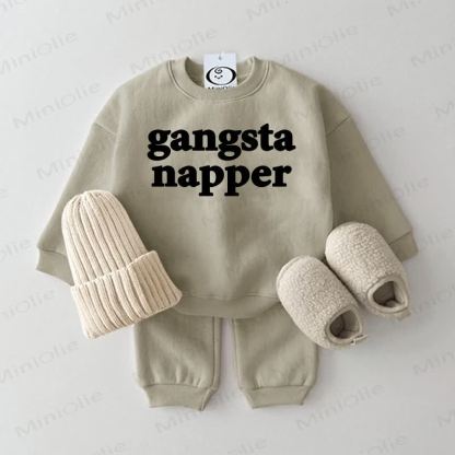 GANGSTA NAPPER Baby Grey Green 2-piece Set - Grey Green - 2-3T - image 1