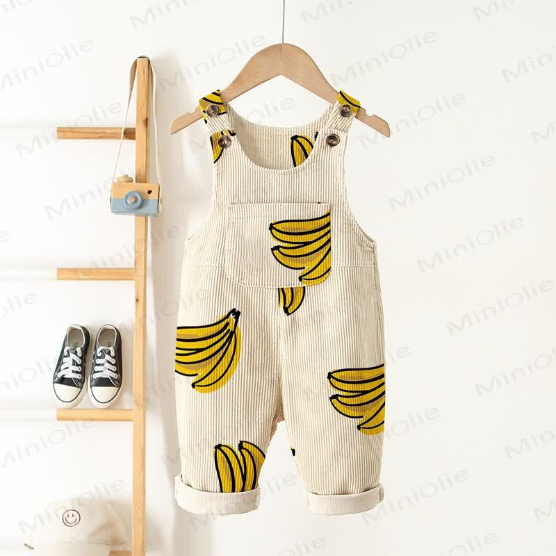 Baby Toddler Banana Corduroy Apricot Overalls - Apricot - 5-7T - image 1