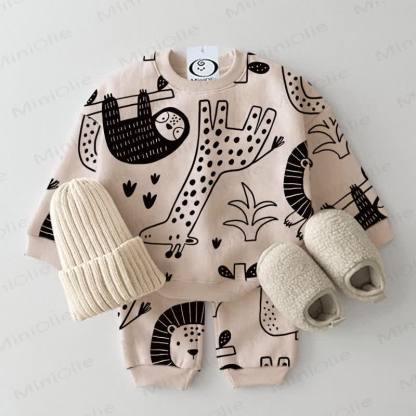 Baby Beige Animal 2-piece Set - Beige - 2-3T - image 1
