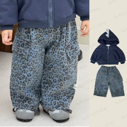 Baby Toddler Dinosaur Top Or Leopard Print Worker Pants - image 1